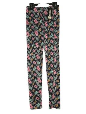 One Size Polyester Butterfly Pattern Spandex Leggings Inseam 26" ♡